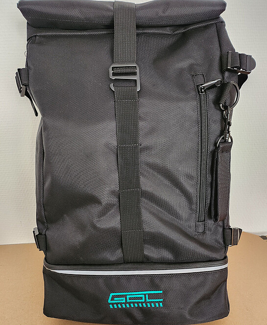 Rucksack mit GDL-Logo-Aufdruck