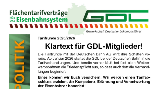 Klartext für GDL-Mitglieder Infowoche 1
