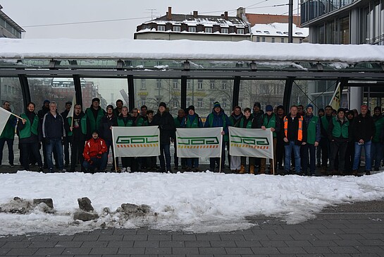 Protestveranstaltung Gruppenfoto